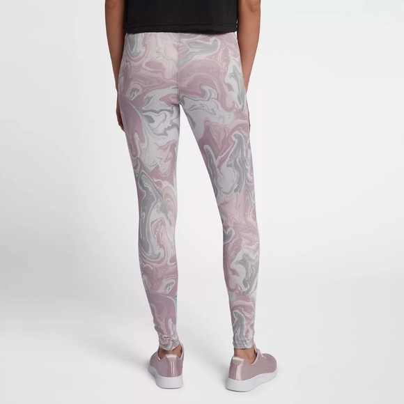 Nike Pink and White Swirl Leggings - Picture 6 of 7